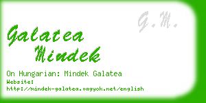 galatea mindek business card